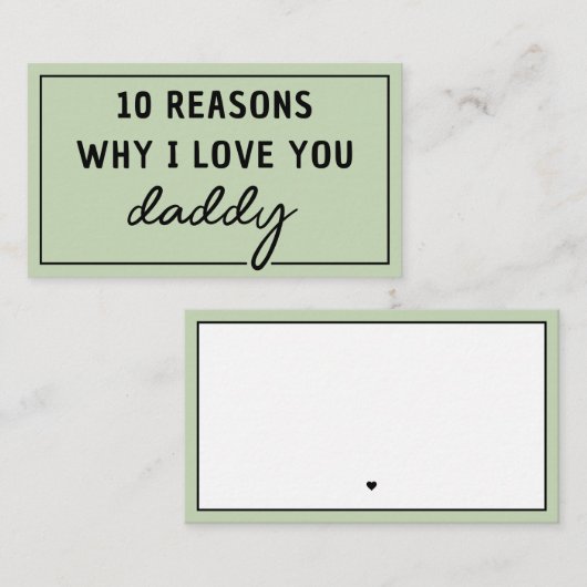 パパが好きな理由 父の日 かわいい ノートカード (正面/裏面)