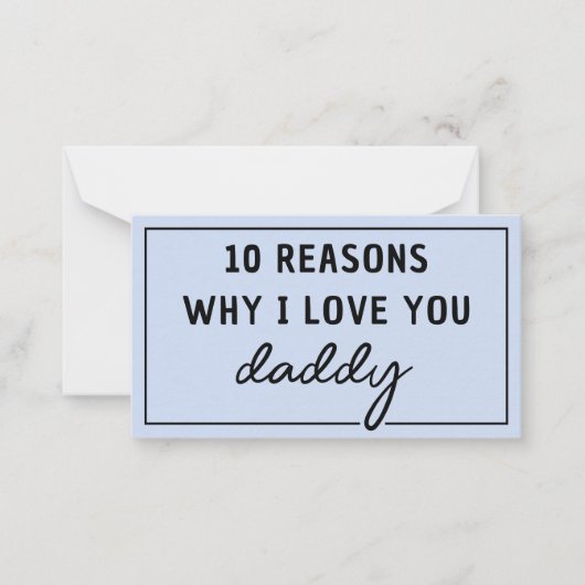 パパが好きな理由 父の日 かわいい ノートカード (正面)