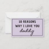 パパが好きな理由 父の日 かわいい ノートカード (正面)