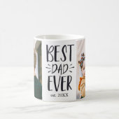 パパが最高の2年カスタムの父の日を追加 コーヒーマグカップ (中央)