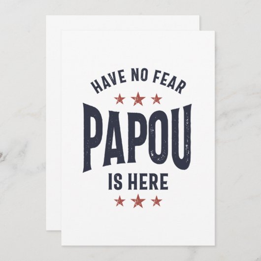 パパが来る心配はない お父さんのおじいちゃんギフト サンキューカード (正面/裏面)