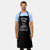 パパが焼くと何でもおいしい エプロン (着用した状態)