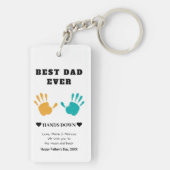 パパが父最高のの日を決して受け取らない キーホルダー (裏面)
