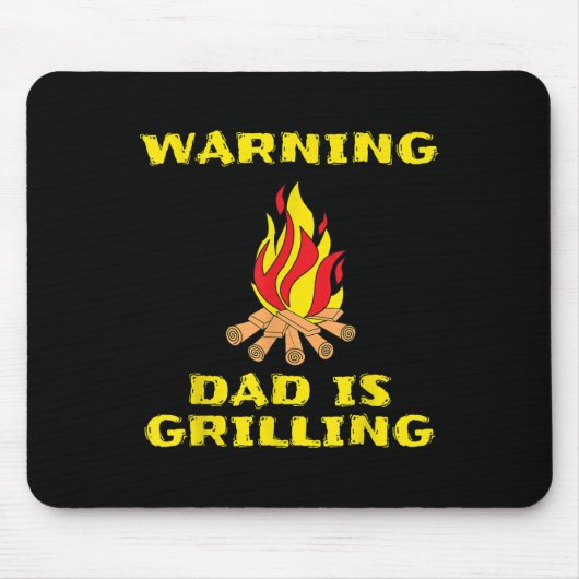 パパが父親の日おもしろいBbq Gifのためのグリリングギフト マウスパッド (正面)