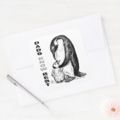 パパが知最高のっている スクエアシール (封筒)