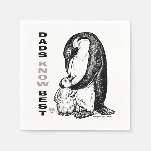 パパが知最高のっている スタンダードカクテルナプキン (正面)