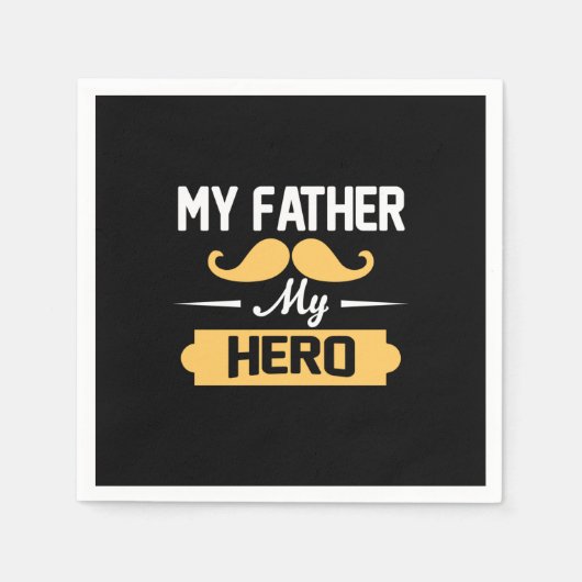 パパが私の父に私の英雄を贈る スタンダードカクテルナプキン (正面)