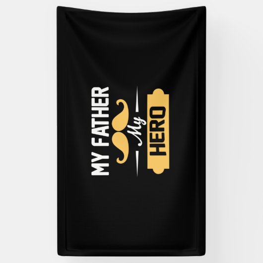 パパが私の父に私の英雄を贈る 横断幕 (縦)