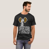 パパが終わらせてやる!体ビルダージムトレーニング Tシャツ (正面フル)