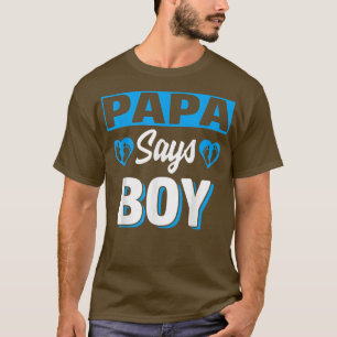 パパが言うには男の子かわいいジェンダーがチームブルーベビーPaを明かす Tシャツ