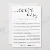 パパが赤ちゃんシャワーゲームと言ったこと 招待状 (正面)