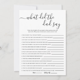 パパが赤ちゃんシャワーゲームと言ったこと 招待状