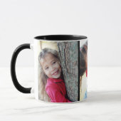 パパが迎えに来て！ギフトコーヒーカップ3写真テンプレート マグカップ (左)