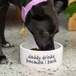 パパが飲むのは僕がうるさいから 犬 面白い ユーモア ペット ボウル