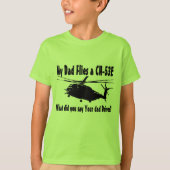 パパがCH-53Eヘリコプターを飛行する Tシャツ (正面)