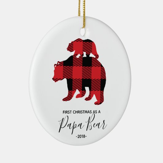パパくまのオーナメントとして初めてのクリスマス セラミックオーナメント (右)