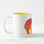 パパくまの水彩画家族のプライドのマグ ツートーンマグカップ (左)