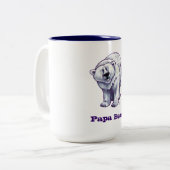 パパくまの白くまのマグ ツートーンマグカップ (正面左)