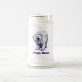 パパくまの白くまステイン ビールジョッキ (中央)