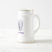 パパくまの白くまステイン ビールジョッキ (正面右)