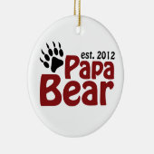 パパくま米国東部標準時刻2012年 セラミックオーナメント (右)