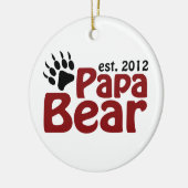 パパくま米国東部標準時刻2012年 セラミックオーナメント (左)