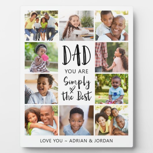 パパことわざ10フォトコラージュモダンタイポグラフィ フォトプラーク (正面)