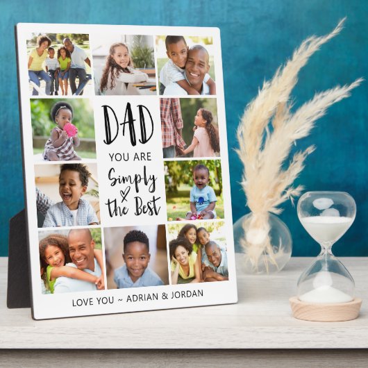 パパことわざ10フォトコラージュモダンタイポグラフィ フォトプラーク (側面)