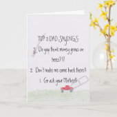 パパことわざ...父の日のカード カード (黄色い花)