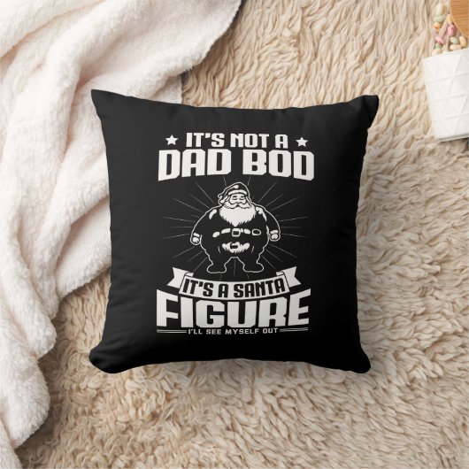 パパじゃないサンタ姿おもしろいクリスマス クッション (ブランケット)