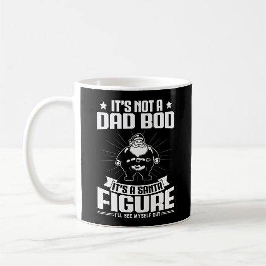 パパじゃないサンタ姿おもしろいクリスマス コーヒーマグカップ (左)