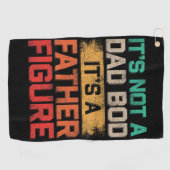 パパじゃない父親姿だおもしろい ゴルフタオル (横)