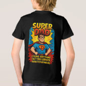 パパすごいギフト – 父の日スーパーヒーロー漫画 トライブレンドＴシャツ (裏面)