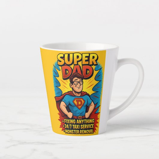 パパすごいマグ:完璧な父の日の贈り物! カフェラテマグ (右)