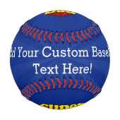 パパすごいレッドイエローブルーファザーズデイスーパーヒーロー 野球ボール (正面)