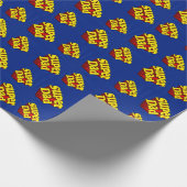 パパすごいレッドイエローブルーファーザーズデイスーパーヒーロー ラッピングペーパー (角)