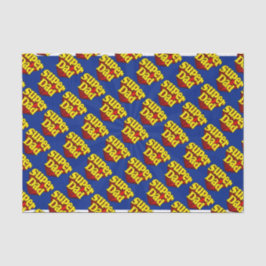 パパすごいレッドイエローブルーファーザーズデイスーパーヒーロー 薄葉紙