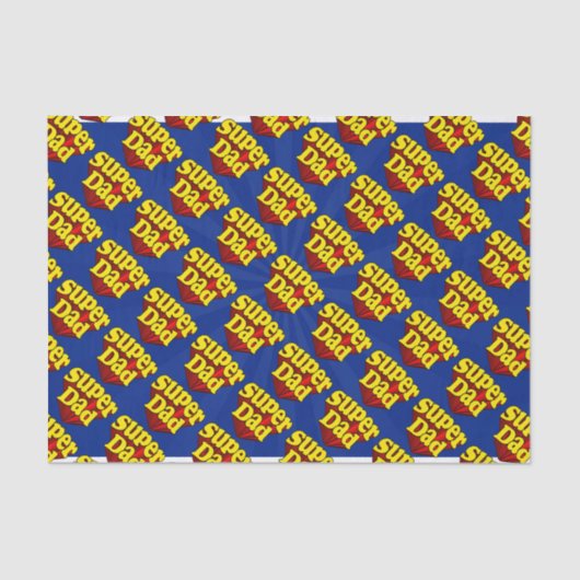 パパすごいレッドイエローブルーファーザーズデイスーパーヒーロー 薄葉紙 (正面)