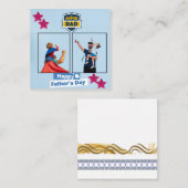パパすごい写真コラージュHappy Father's Day Card ノートカード (正面/裏面)