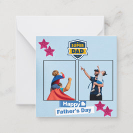 パパすごい写真コラージュHappy Father's Day Card ノートカード