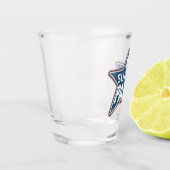 パパすごい赤と青 ショットグラス (左)