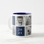 パパだけ最高のがパパ写真に昇格 ツートーンマグカップ (正面左)