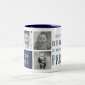 パパだけ最高のがパパ写真に昇格 ツートーンマグカップ (中央)