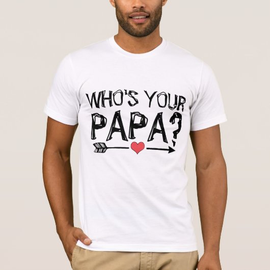 パパって誰?DADDY Tシャツ (正面)