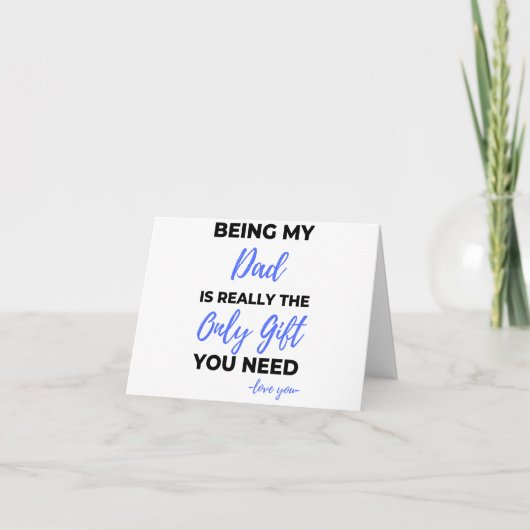 パパであるということが、本当に必要な唯一のプレゼント シーズンカード (正面)