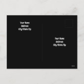 パパで愛犬を嗅ぎ回る白黒の写真 シーズンポストカード (裏面)