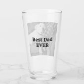 パパで愛犬を嗅ぎ回る白黒の写真 タンブラーグラス (裏面)