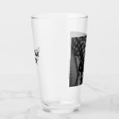 パパで愛犬を嗅ぎ回る白黒の写真 タンブラーグラス (右)