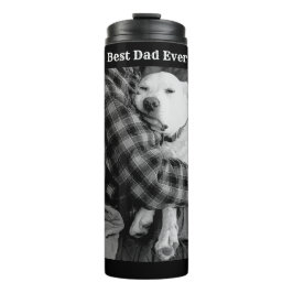 パパで愛犬を嗅ぎ回る白黒の写真 タンブラー