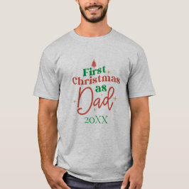 パパとしての最初のクリスマス 新米パパ Tシャツ
